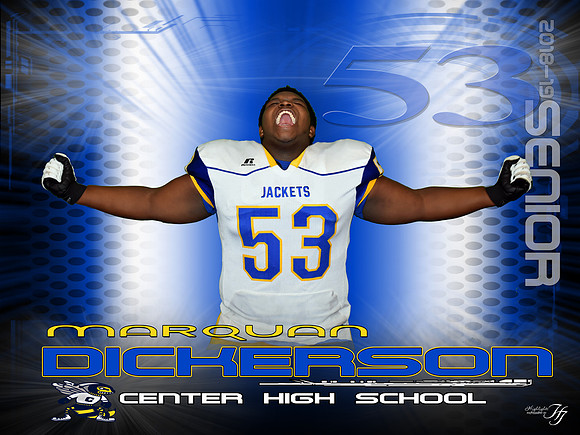 Marquan Dickerson senior19 football banner